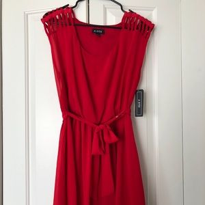 A. Byer dress, red, mid length with no sleeves